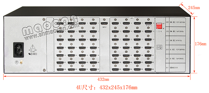 4K*2K HDMI分配器1進4出