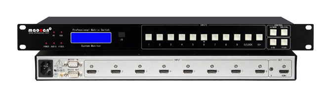 4K*2K HDMI+A切換器8進(jìn)1出