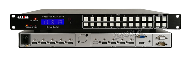 HDMI+A無縫畫面分割器9進1出大圖