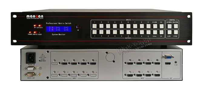 HDMI+A無縫畫面分割器12進1出大圖