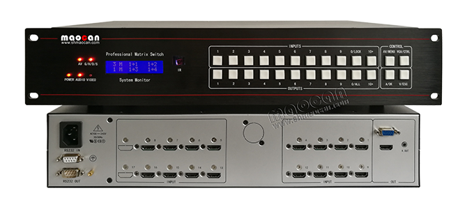 HDMI+A無縫畫面分割器16進(jìn)1出大圖