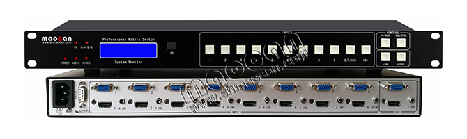HDMI+VGA+A萬(wàn)能無(wú)縫切換器8進(jìn)1出